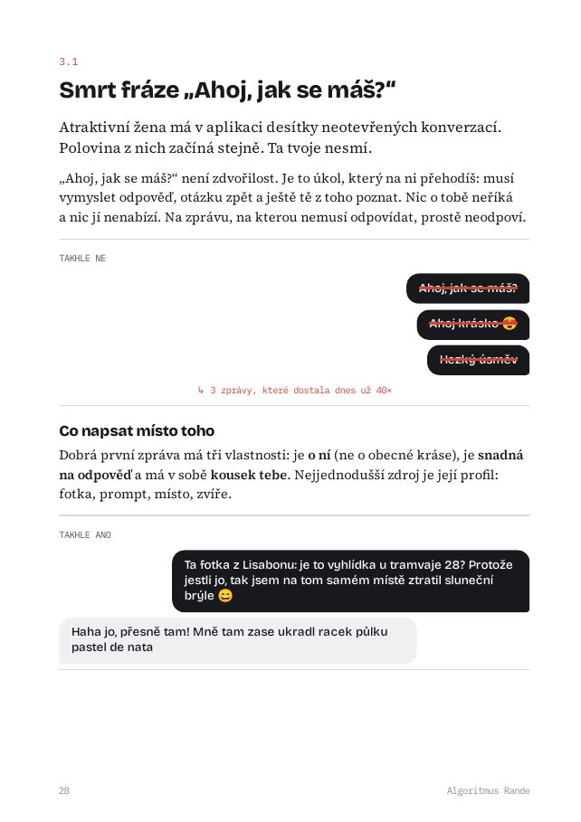 Stránka o první zprávě